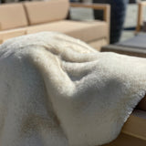 The-Experience luxury with ONE Preevay's Rabbit Faux Fur Throw. Inspired by Fernando Botero, crafted from Ultra Premium Rabbit Faux Fur. 800 gsm, 50x60 inches in Casual Khaki. Hypoallergenic and elegant.">