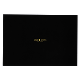 Discover the Canaan Shagreen Serving Tray from One Preevay—a luxurious tray crafted with sea blue exotic embossed leather and nickel hardware. Available in three sizes: 17"x10", 20"x13", and 23"x15". Elevate your entertaining experience with sophistication and style. Order now. Back side