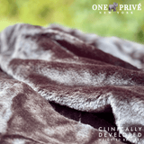 Experience luxurious relaxation with the One Preevay Luxury Home Furnishings, world's first weighted faux rabbit fur blanket, inspired by Fernando Botero. Clinically developed, 20lbs, queen size, and hypoallergenic. Exceptional Value