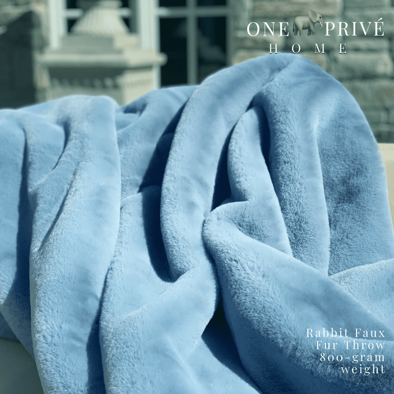 Indulge in the epitome of luxury with the One Preevay Faux Rabbit Fur Throw in Yacht Blue. Inspired by the elegance of Fernando Botero and crafted from ultra-premium faux rabbit fur. Hypoallergenic, cruelty-free, and lined with elegant velvet for refined warmth and sophistication. 800gsm, 50x60 inches always quality 