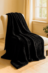 black-ribbed-faux-rabbit-velvet-blanket-twin-or-queen_One_Preevay wingback chair