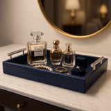 Blue Leather Serving Tray - Ralph Lauren Quality - One Preevay