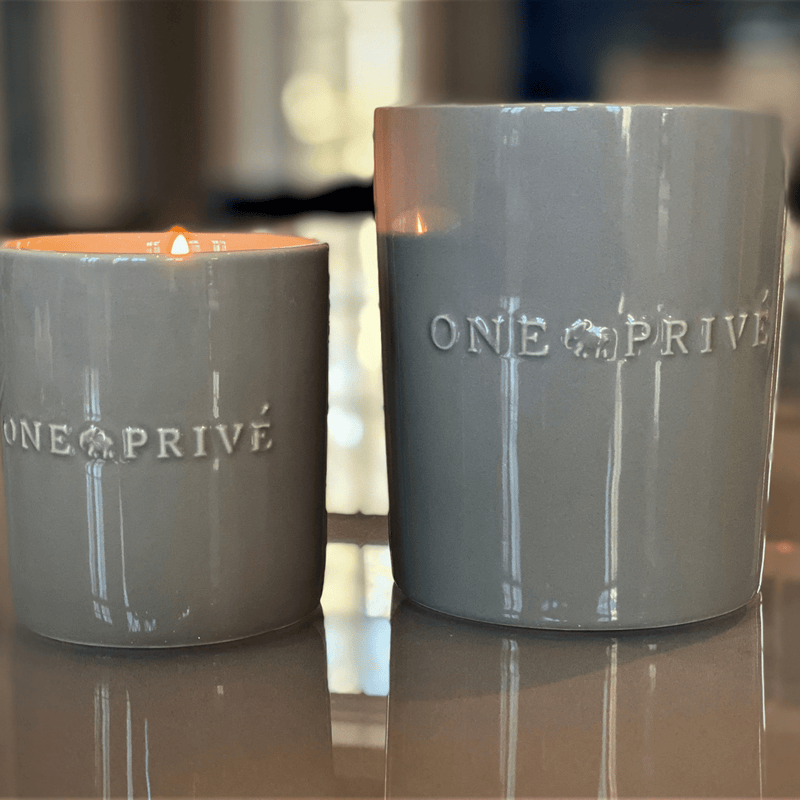 Discover the Persian Lime Perfumed Estate Candle from One Preevay. Handcrafted with essential oils and organic soy wax, this 21.2 oz candle features a triple wick and a pale gray porcelain vessel. Enjoy the aromatic fusion of warm pear, lime, and grapefruit. Order now for loved ones 
