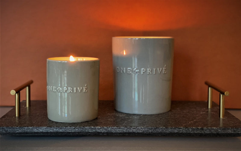 Discover the Persian Lime Perfumed Estate Candle from One Preevay. Handcrafted with essential oils and organic soy wax, this 21.2 oz candle features a triple wick and a pale gray porcelain vessel. Enjoy the aromatic fusion of warm pear, lime, and grapefruit. Order now for the opportunity 
