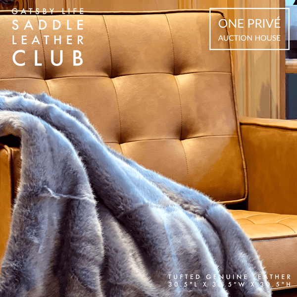Eames Inspired | Gatsby Club Chair | Mid-Century Tufted Saddle Leather | One Preevay Elevate your space with One Preevay's The Gatsby Club Chair Mid-Century Genuine Leather Saddle Club, inspired by Eames, Saarinen & Jacobsen....