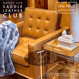 Eames Inspired | Gatsby Club Chair | Mid-Century Tufted Saddle Leather | One Preevay Elevate your space with One Preevay's The Gatsby Club Chair Mid-Century Genuine Leather Saddle Club, inspired by Eames, Saarinen & Jacobsen....