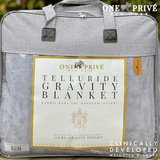 Experience luxurious relaxation with One Preevay's world's first weighted faux rabbit fur blanket, inspired by Fernando Botero. Clinically developed, 20lbs, hypoallergenic the bag...