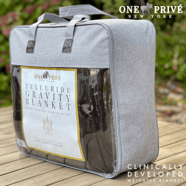 Experience luxurious relaxation with the One Preevay Luxury Home Furnishings, world's first weighted faux rabbit fur blanket, inspired by Fernando Botero. Clinically developed, 20lbs, queen size, and hypoallergenic. Exceptional Value 