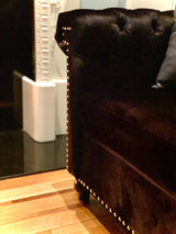 Gatsby Life Tufted Velvet Sofa | Set upon Petite Beechwood legs