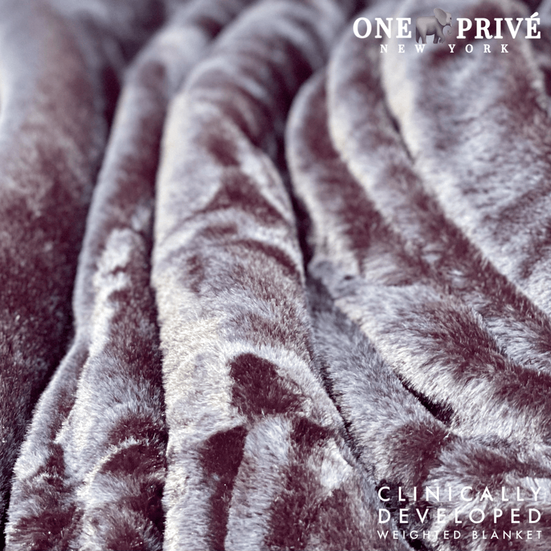 World's First Weighted Double Sided Faux Rabbit Fur Blanket | Botero Collection | Queen (60x80) 20 lbs