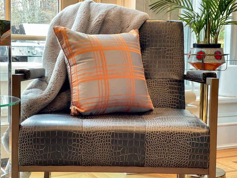 St. Charles Club Seating | Bronze Brushed Contemporary Frame | Embossed Brown Leather