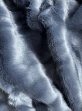 "Indulge in timeless luxury with One Preevay's Breakfast at Tiffany's Inspired Sable Faux Fur Throw. Ultra-soft, 950gsm, midnight blue, 50x60". Tribute to Audrey Hepburn's iconic style, hypoallergenic, durable and beautifuly crafted. 